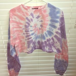 Tie Dye Cropped Sweater